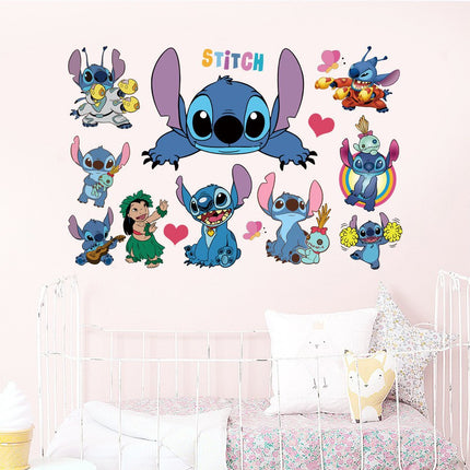 Disney Lilo & Stitch Wall Stickers Removable Cartoon Vinyl Decals for Kids Bedroom - Go2buy Australia