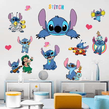 Disney Lilo & Stitch Wall Stickers Removable Cartoon Vinyl Decals for Kids Bedroom - Go2buy Australia