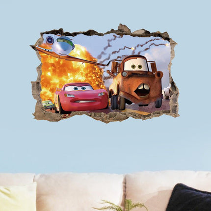 Disney Pixar Cars Lightning McQueen & Mater 3D Wall Sticker - Go2buy Australia