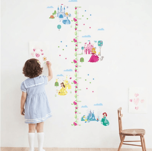 Disney Princess Castle Wall Sticker Removable Broken Wall Kid Room Decal Height - Go2buy Australia