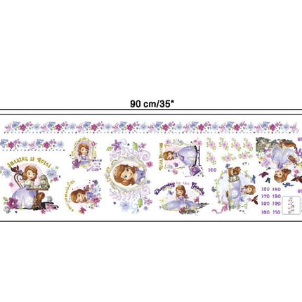Disney Princess Sofia Wall Sticker Removable Broken Wall Kid Room Decal Height - Go2buy Australia