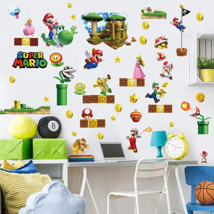 DIY Super Mario Removable Wall Stickers Set for Kids Room - Go2buy Australia