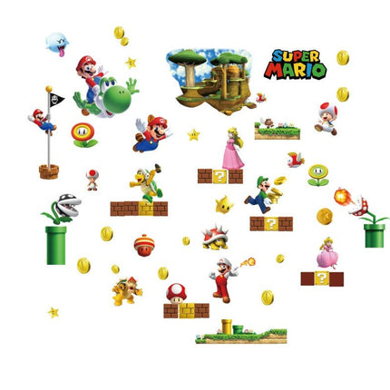 DIY Super Mario Removable Wall Stickers Set for Kids Room - Go2buy Australia
