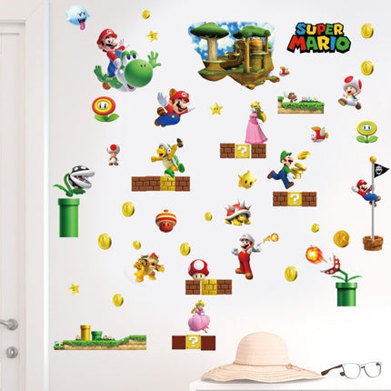 DIY Super Mario Removable Wall Stickers Set for Kids Room - Go2buy Australia