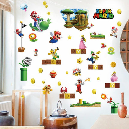 DIY Super Mario Removable Wall Stickers Set for Kids Room - Go2buy Australia