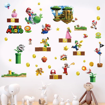 DIY Super Mario Removable Wall Stickers Set for Kids Room - Go2buy Australia