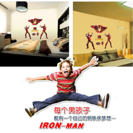 DIY Wall Stickers Removable Avengers Super Hero Iron Man Kids Mural Decal Boys - Go2buy Australia