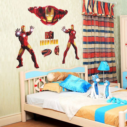 DIY Wall Stickers Removable Avengers Super Hero Iron Man Kids Mural Decal Boys - Go2buy Australia