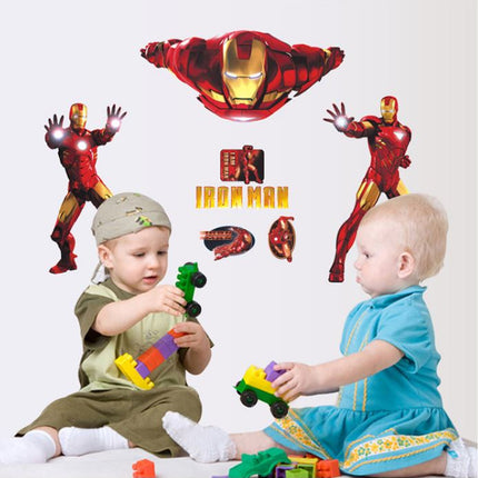 DIY Wall Stickers Removable Avengers Super Hero Iron Man Kids Mural Decal Boys - Go2buy Australia