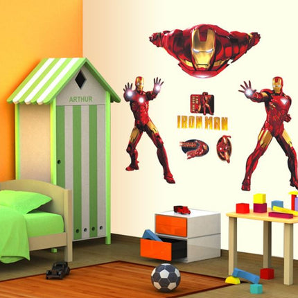 DIY Wall Stickers Removable Avengers Super Hero Iron Man Kids Mural Decal Boys - Go2buy Australia