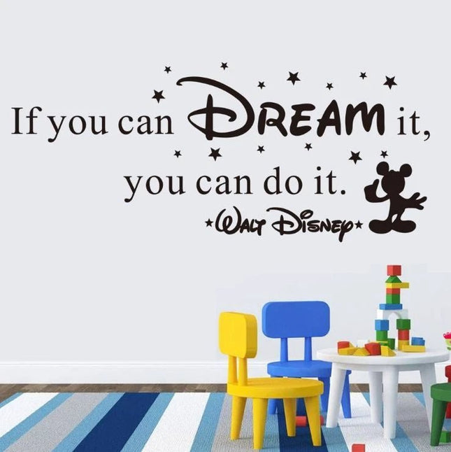 Dream Quote Removable Wall Sticker – Kids Room Wall Decal - Go2buy Australia