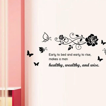 Early to Bed Removable Wall Sticker – Inspirational Quote Wall Decal - Go2buy Australia