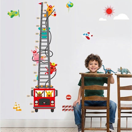 Fire Engine Hero Kids Growth Chart | Removable Wall Decal for Nursery & Playroom - Go2buy Australia