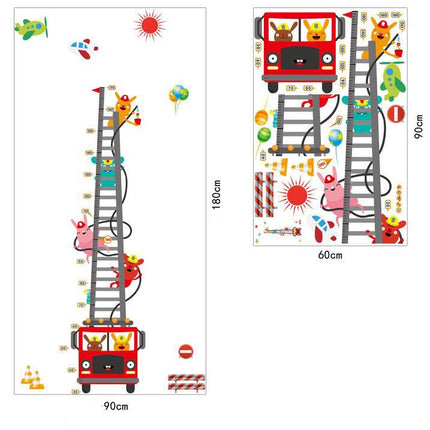 Fire Engine Hero Kids Growth Chart | Removable Wall Decal for Nursery & Playroom - Go2buy Australia