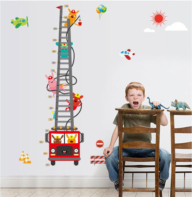 Fire Engine Hero Kids Growth Chart | Removable Wall Decal for Nursery & Playroom - Go2buy Australia