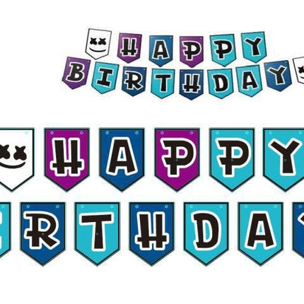 Fortnite Style Happy Birthday Banner – Cartoony Gaming Party Garland - Go2buy Australia
