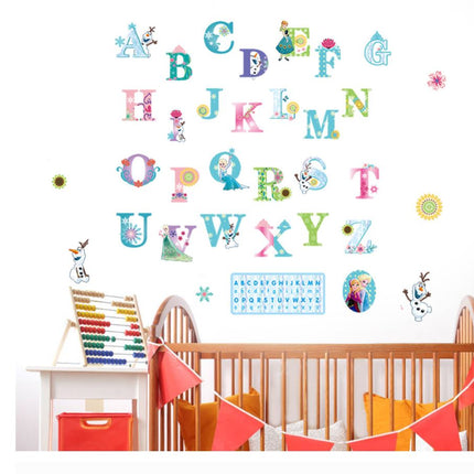 Frozen Elsa Anna Wall Sticker Removable Alphabet Kid Girl Room Decorl Mural - Go2buy Australia