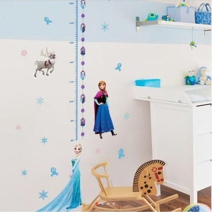 Frozen Elsa Anna Wall Sticker Removable Broken Wall Kid Girl Room Decal Height - Go2buy Australia
