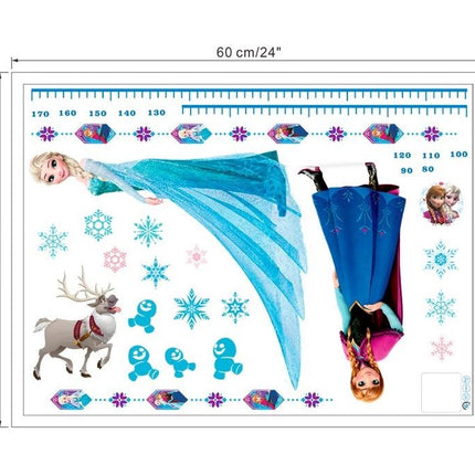 Frozen Elsa Anna Wall Sticker Removable Broken Wall Kid Girl Room Decal Height - Go2buy Australia