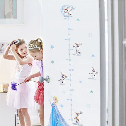 Frozen Elsa Anna Wall Sticker Removable Broken Wall Kid Girl Room Decal Height - Go2buy Australia