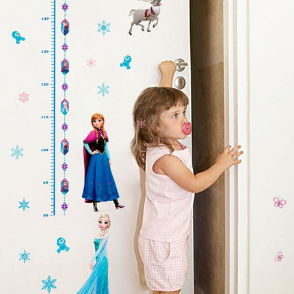 Frozen Elsa Anna Wall Sticker Removable Broken Wall Kid Girl Room Decal Height - Go2buy Australia