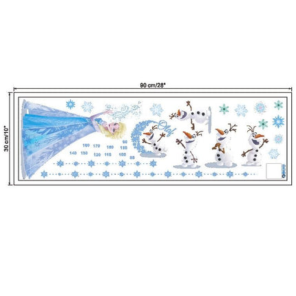 Frozen Elsa Anna Wall Sticker Removable Broken Wall Kid Girl Room Decal Height - Go2buy Australia
