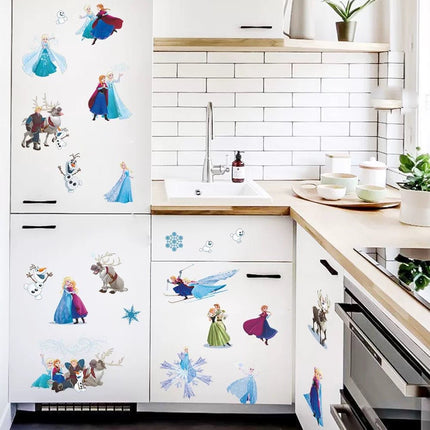 Frozen Elsa Anna Wall Stickers Removable Broken Wall Kid Girl Room Decal - Go2buy Australia
