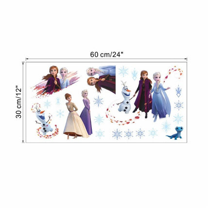 Frozen Elsa Anna Wall Stickers Removable Broken Wall Kid Girl Room Decal L - Go2buy Australia