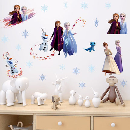 Frozen Elsa Anna Wall Stickers Removable Broken Wall Kid Girl Room Decal L - Go2buy Australia