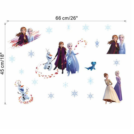 Frozen Elsa Anna Wall Stickers Removable Broken Wall Kid Girl Room Decal L - Go2buy Australia