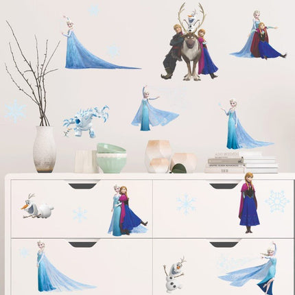 Frozen Elsa Anna Wall Stickers Removable Broken Wall Kid Girl Room Decor - Go2buy Australia