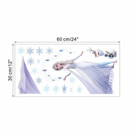 Frozen Elsa Anna Wall Stickers Removable Broken Wall Kid Girl Room Decor - Go2buy Australia