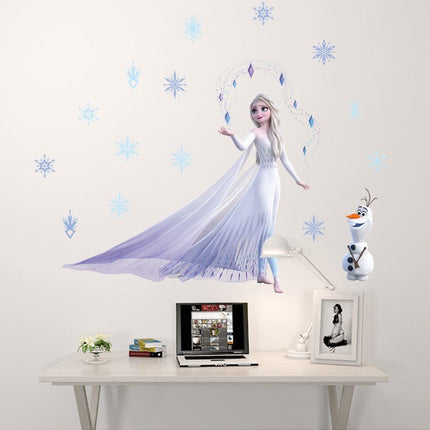 Frozen Elsa Anna Wall Stickers Removable Broken Wall Kid Girl Room Decor - Go2buy Australia