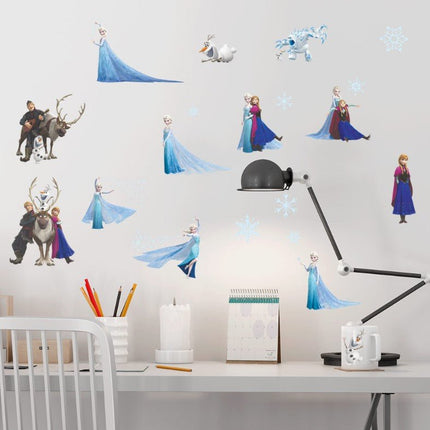 Frozen Elsa Anna Wall Stickers Removable Broken Wall Kid Girl Room Decor - Go2buy Australia