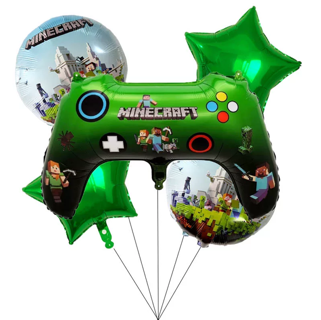 Gaming Controller Foil Balloon Set – Pixel Game Birthday Party Decoration - Go2buy Australia