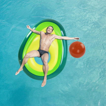 Giant Inflatable Avocado With Ball Swimming Float Raft Lounge Toy Bed Pool Fun - Go2buy Australia
