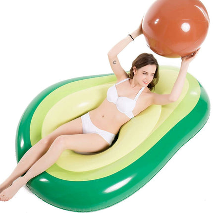 Giant Inflatable Avocado With Ball Swimming Float Raft Lounge Toy Bed Pool Fun - Go2buy Australia