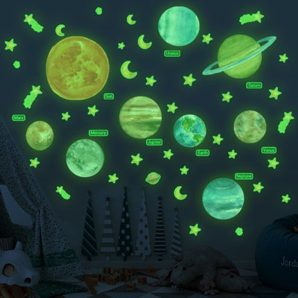 Glow In The Dark Galaxy Planets Wall Decal Sticker Ceiling Home Room Decor - Go2buy Australia