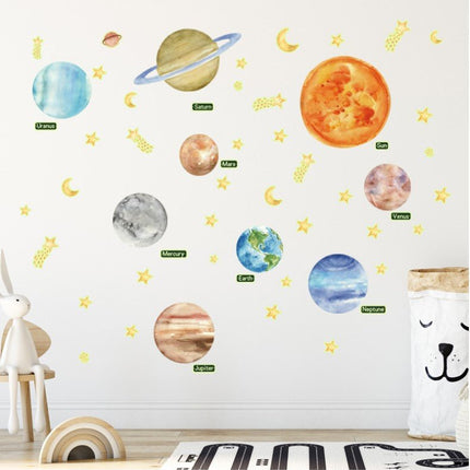 Glow In The Dark Galaxy Planets Wall Decal Sticker Ceiling Home Room Decor - Go2buy Australia