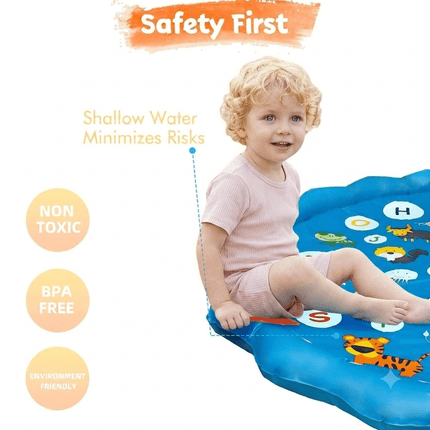 Inflatable Alphabet Premium Splash Play mat Water Sprinkle Spray pad Toys 100cm - Go2buy Australia
