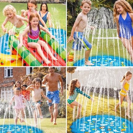 Inflatable Alphabet Premium Splash Play mat Water Sprinkle Spray pad Toys 100cm - Go2buy Australia