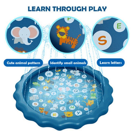 Inflatable Alphabet Premium Splash Play mat Water Sprinkle Spray pad Toys 100cm - Go2buy Australia
