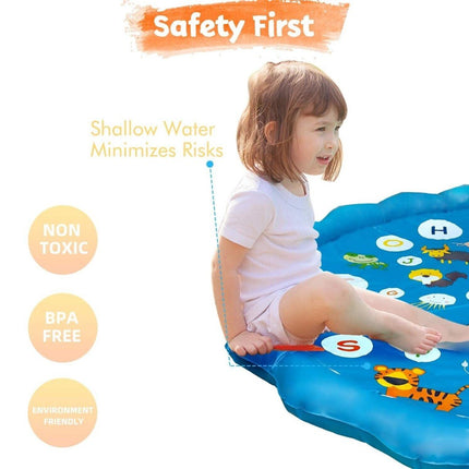 Inflatable Alphabet Premium Splash Play mat Water Sprinkle Spray pad Toys 100cm - Go2buy Australia