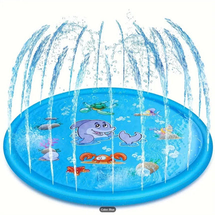 Inflatable Dolphin Premium Splash Play mat Water Sprinkle Spray pad Toys 100cm - Go2buy Australia