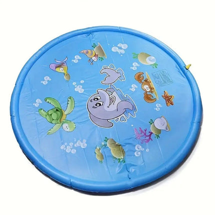 Inflatable Dolphin Premium Splash Play mat Water Sprinkle Spray pad Toys 100cm - Go2buy Australia