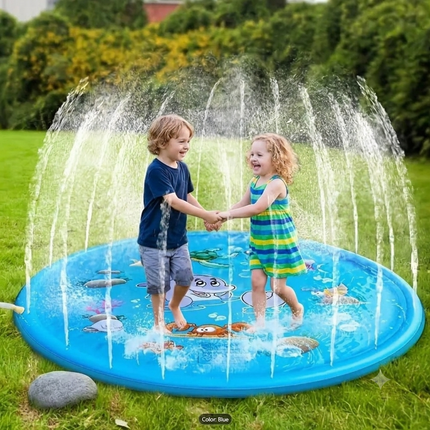 Inflatable Dolphin Premium Splash Play mat Water Sprinkle Spray pad Toys 100cm - Go2buy Australia