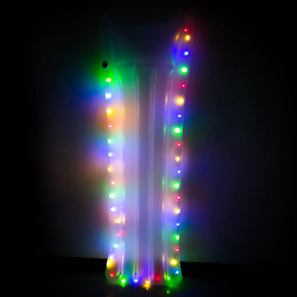 Inflatable LED Light up Air Mattress Pool Water Glow Toy Lights Aqua Party - Go2buy Australia