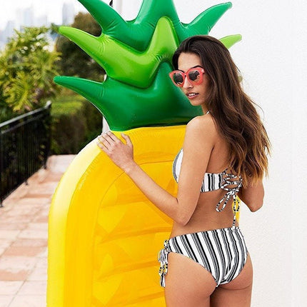 Inflatable Pineapple Pool Float Lounger Giant Swimming Beach Mattress 190cm - Go2buy Australia