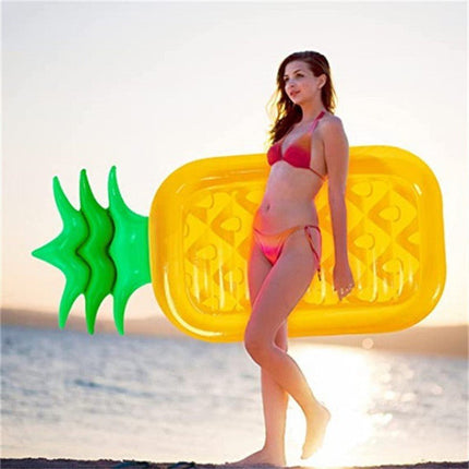 Inflatable Pineapple Pool Float Lounger Giant Swimming Beach Mattress 190cm - Go2buy Australia