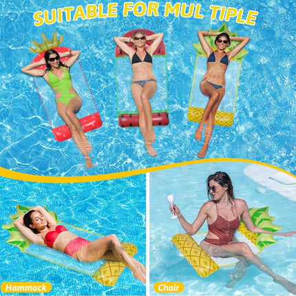 Inflatable Water Float Watermelon Pineapple Strawberry Pool Hammock Chair - Go2buy Australia